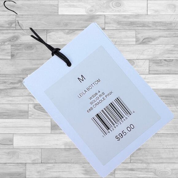 ONIA Lelia ribbed bikini bottom, medium, pink and white - Picture 6 of 9